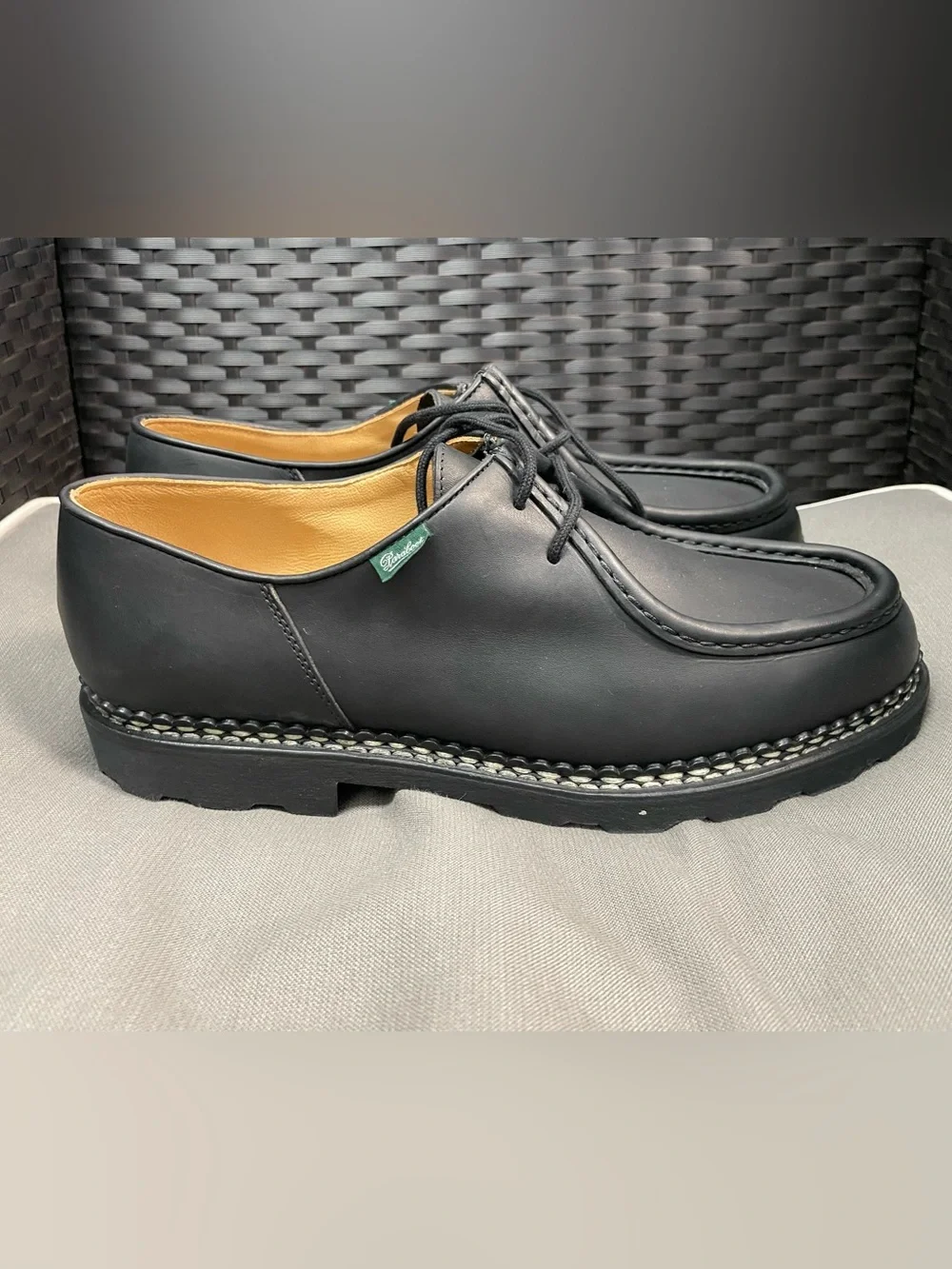 Paraboot Michael leather derbys in Black Size 11 EU 45 U.S. 12 NIB $635 CE151